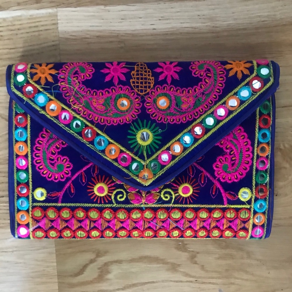 Embroidered Clutch